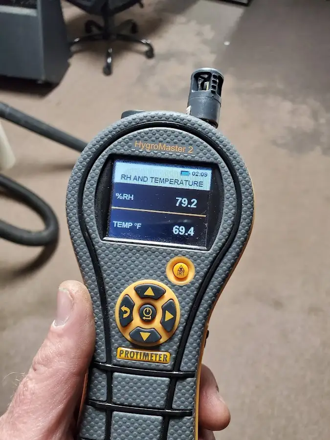 Moisture meter humidity assessment for Fire & Smoke Damage Restoration in Andrews