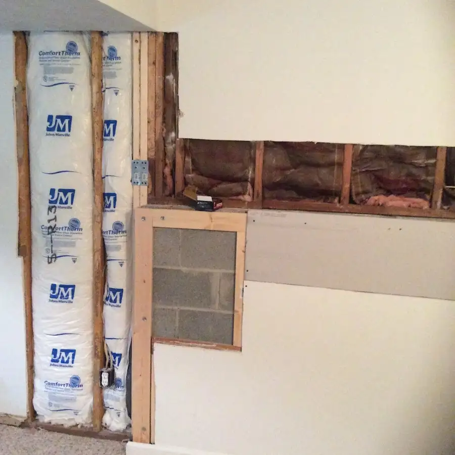 Wall insulation replacement during Contents Cleaning & Restoration in Andrews